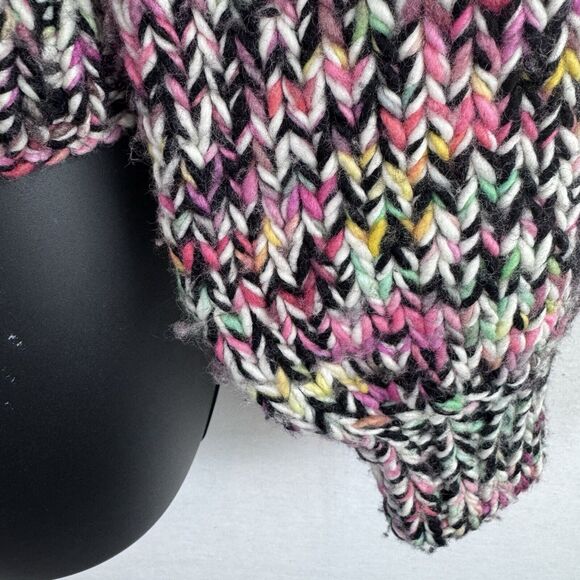 Ulla Johnson Rhea Multicolor Chunky Knit Sweater with Puff Sleeves Crew Neck XS - Picture 9 of 9